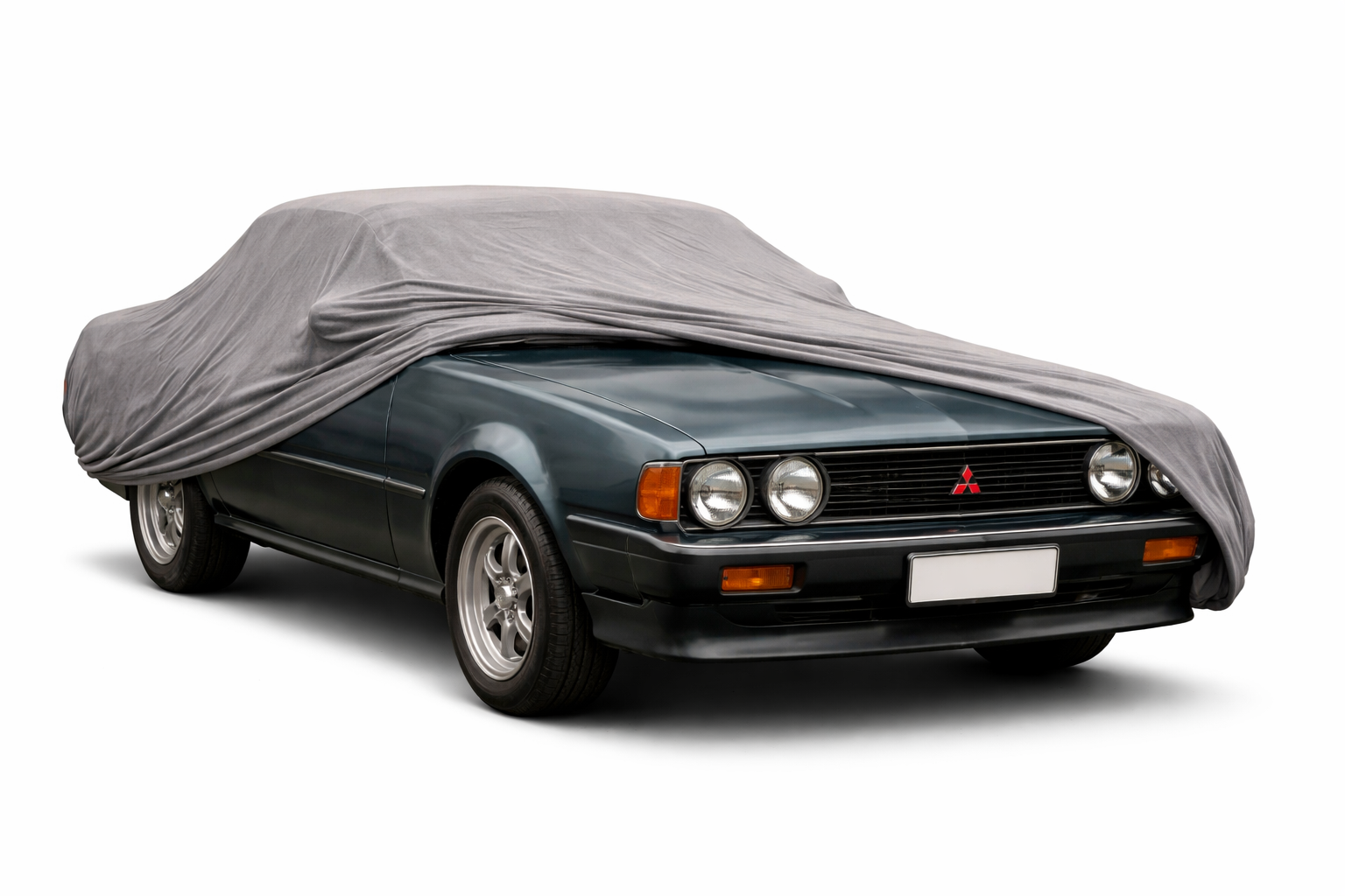 Ganzgarage Indoor Stretch Cover Carcover für Mitsubishi Celeste Grau