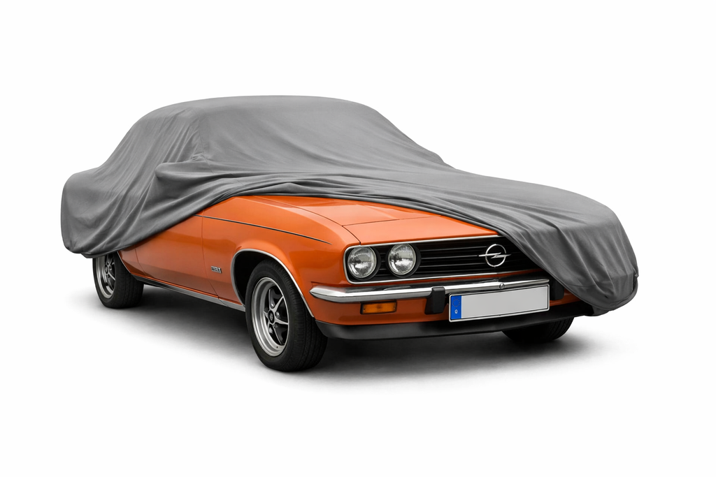 Ganzgarage Indoor Stretch Cover Carcover für Opel Manta A Grau