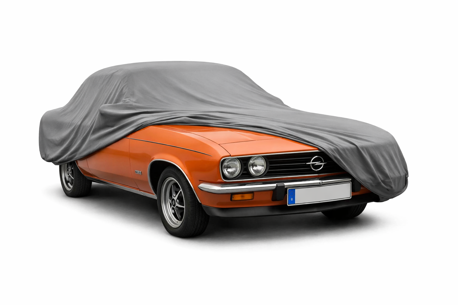 Ganzgarage Indoor Stretch Cover Carcover für Opel Manta A Grau