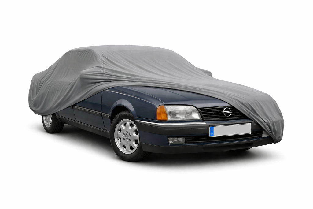 Ganzgarage Indoor Stretch Cover Carcover für Opel Omega A Grau