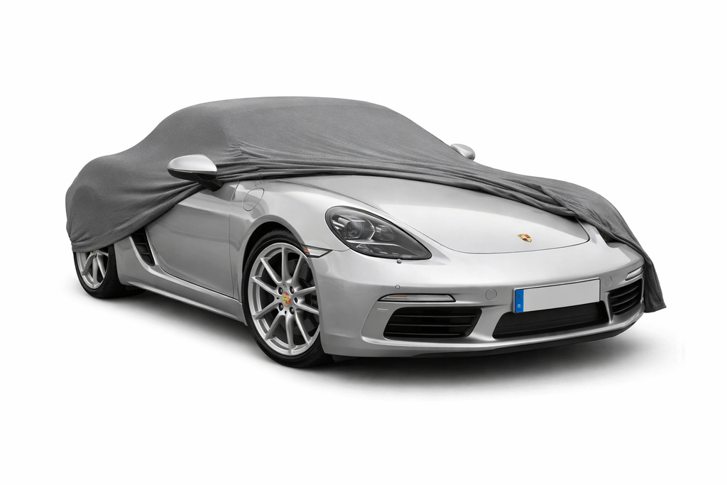 Ganzgarage Indoor Stretch Cover Carcover für Porsche 718 Boxster Grau