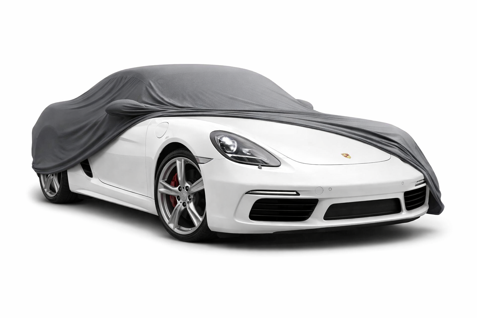 Ganzgarage Indoor Stretch Cover Carcover für Porsche 718 Cayman Grau