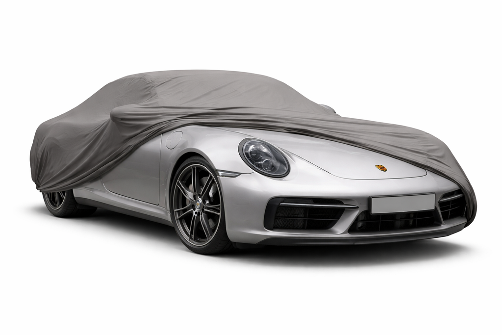 Ganzgarage Indoor Stretch Cover Carcover für Porsche 911 992 Grau