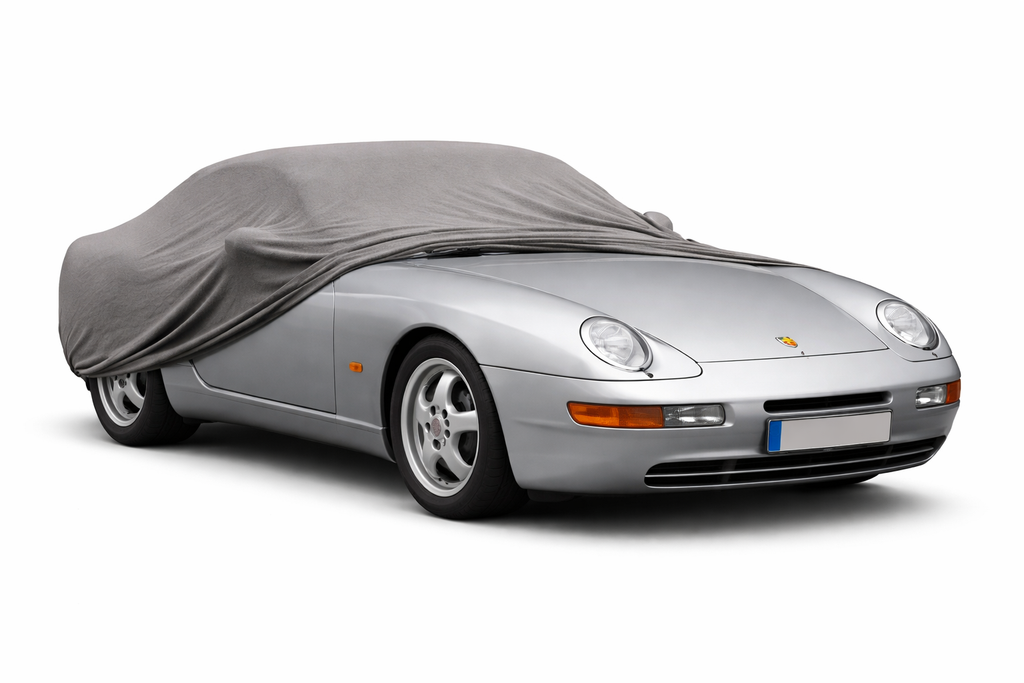 Ganzgarage Indoor Stretch Cover Carcover für Porsche 968 Coupé Grau