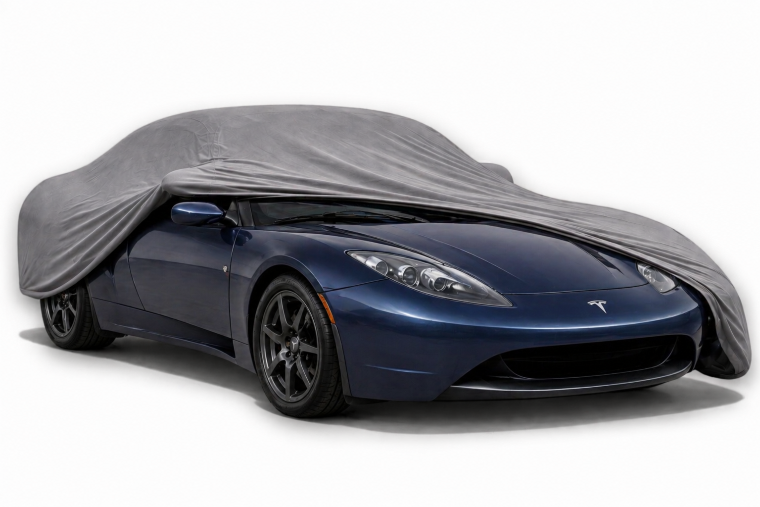 Ganzgarage Indoor Stretch Cover Carcover für Tesla Roadster Grau