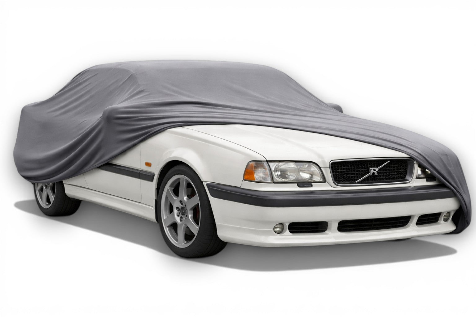 Ganzgarage Indoor Stretch Cover Carcover für Volvo 850 R Grau