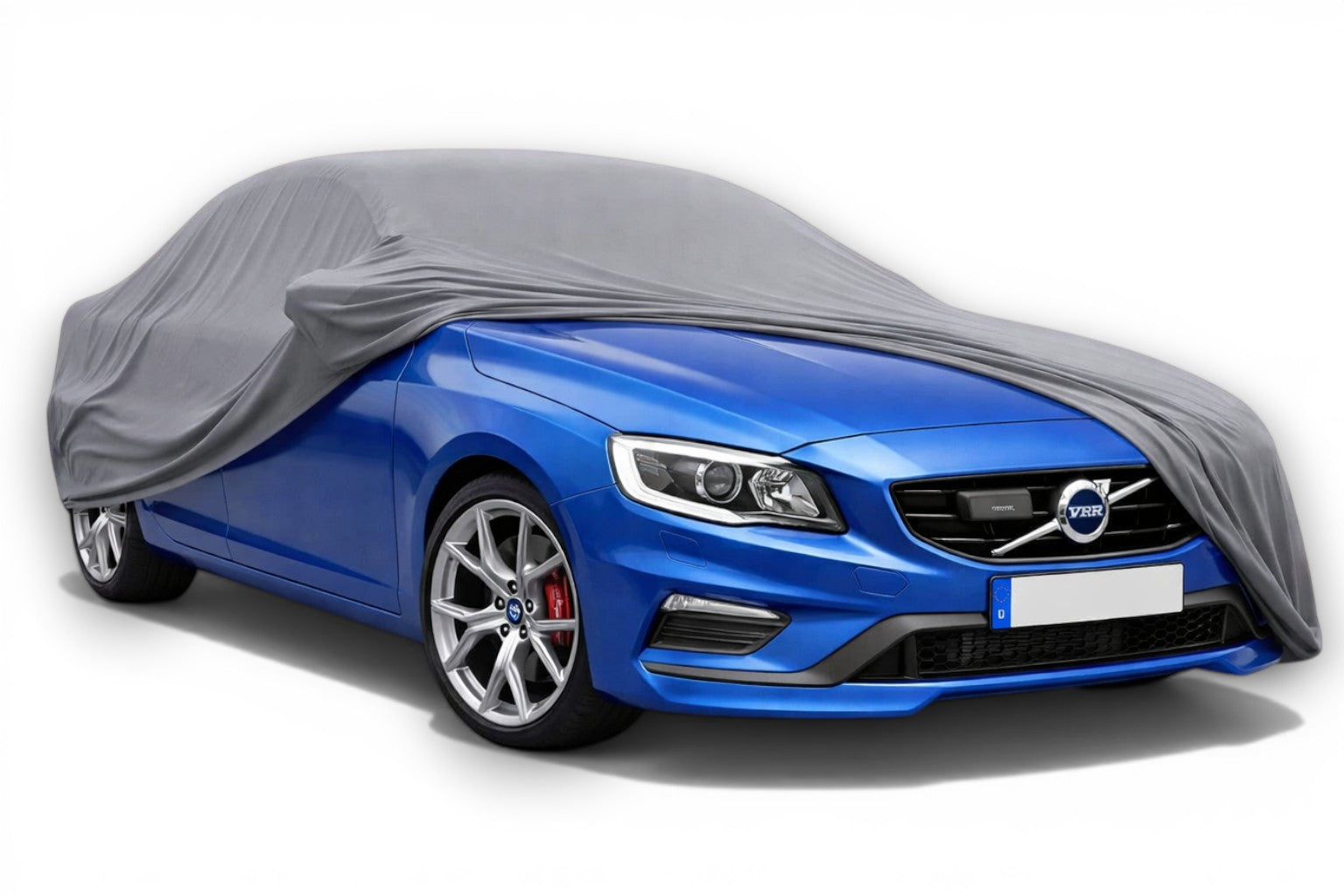 Ganzgarage Indoor Stretch Cover Carcover für Volvo S60 R Grau