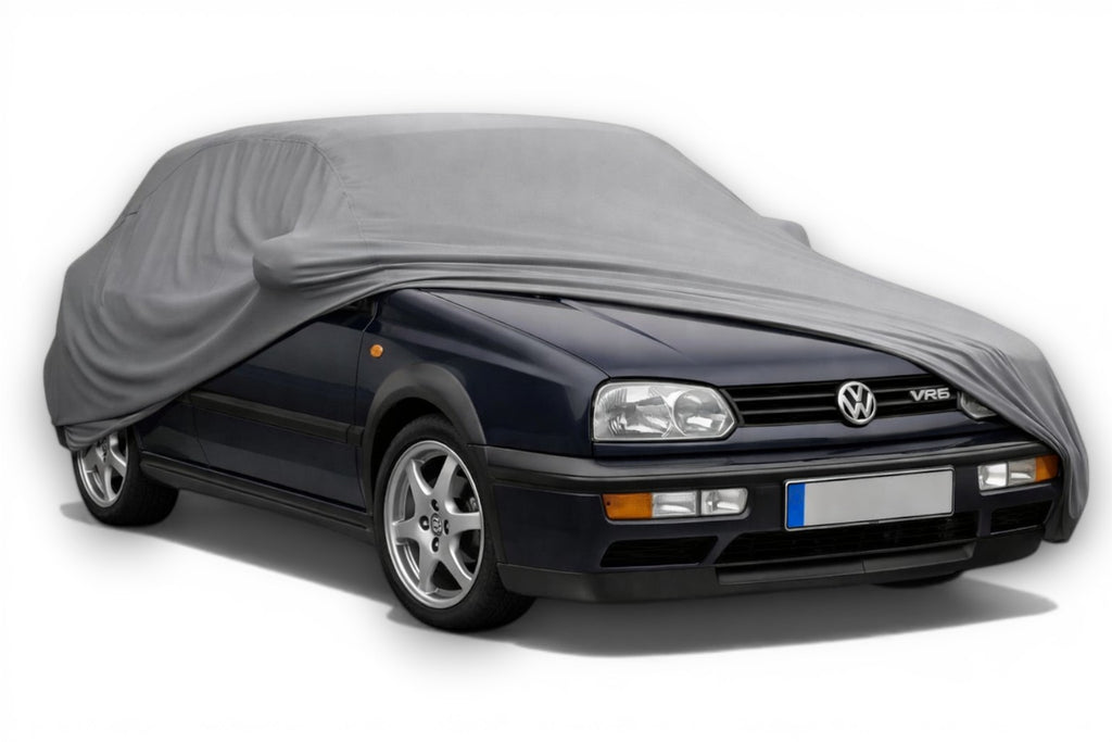 Ganzgarage Indoor Stretch Cover Carcover für VW Golf III VR6 Grau