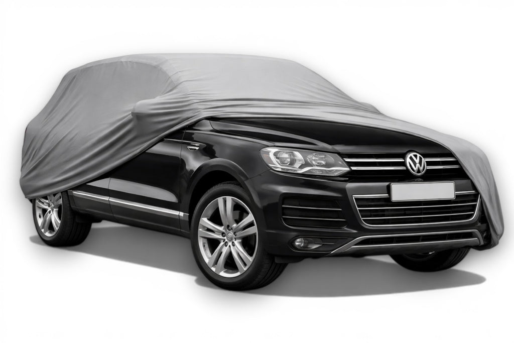 Ganzgarage Indoor Stretch Cover Carcover für VW Touareg I Grau