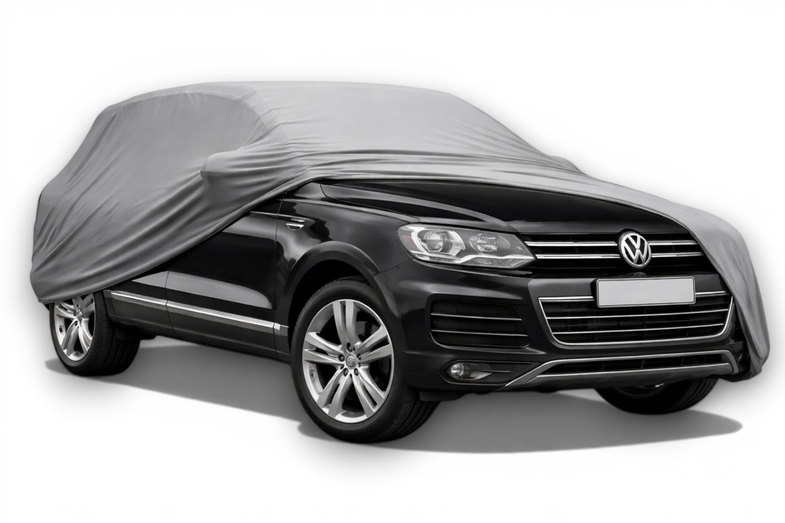 Ganzgarage Indoor Stretch Cover Carcover für VW Touareg I Grau