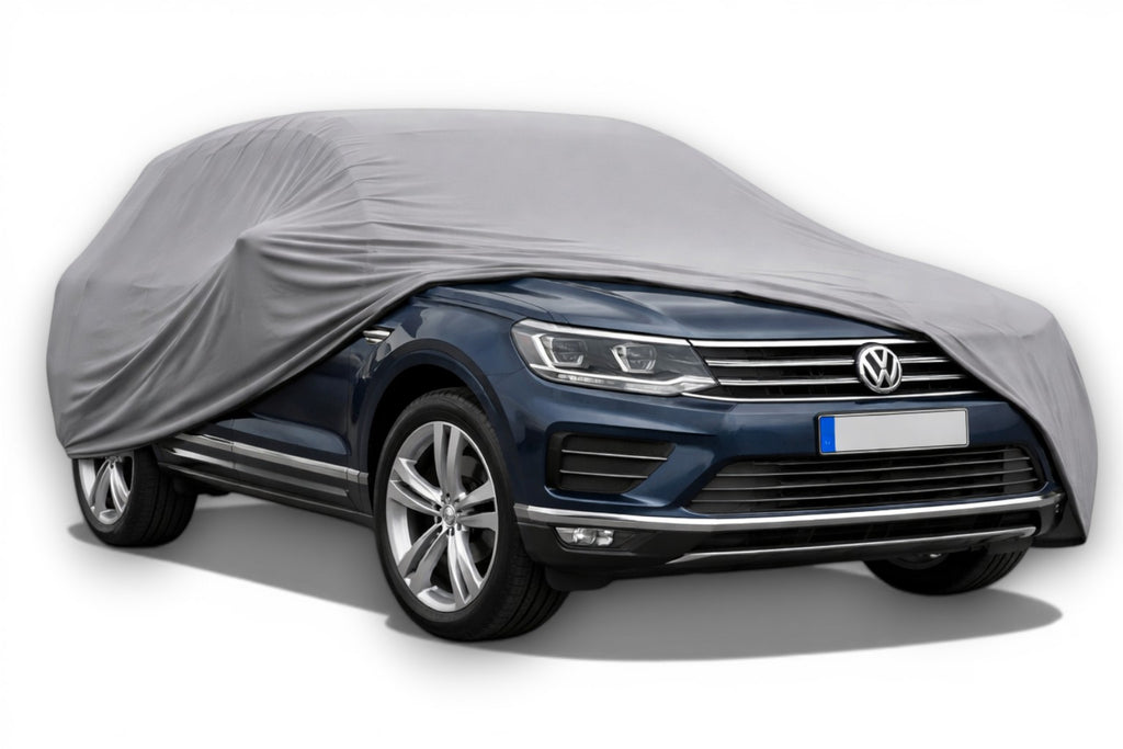 Ganzgarage Indoor Stretch Cover Carcover für VW Touareg II Grau